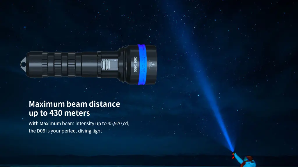 XTAR D06 1600 lumen Dive Light5.webp