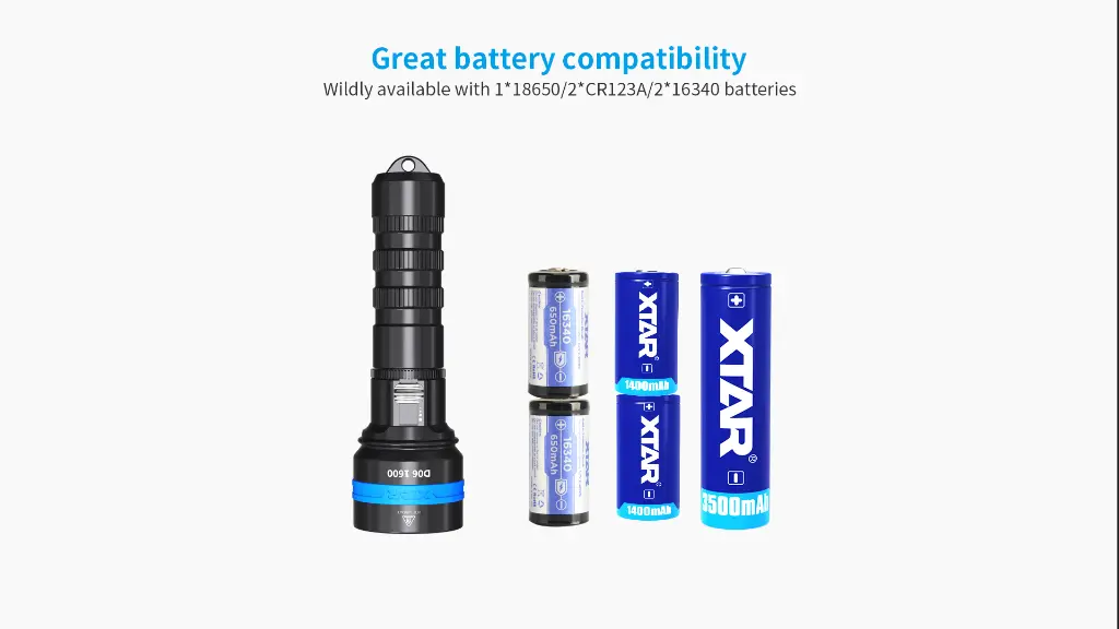 XTAR D06 1600 lumen Dive Light6.webp
