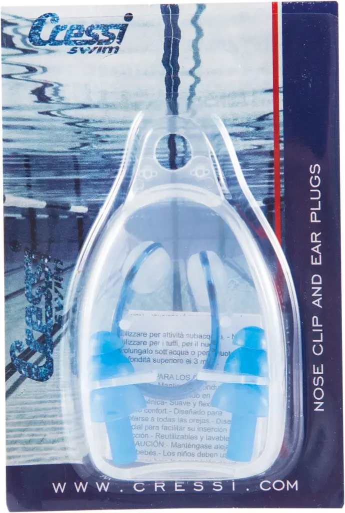 Cressi Ear Plugs + Nose Clip Blue