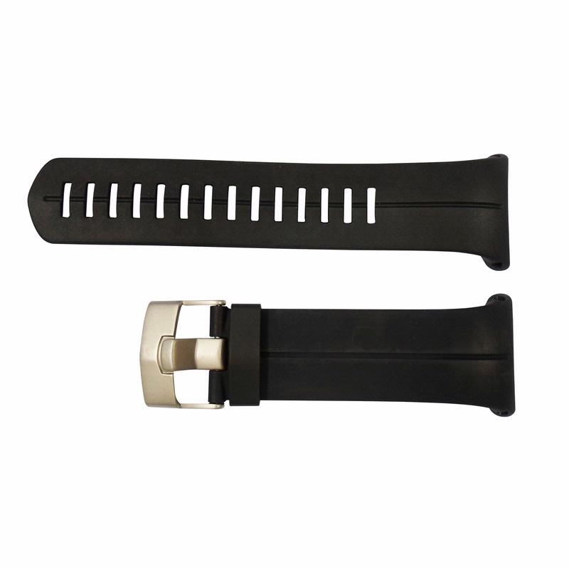 Suunto D9Tx/Dx Silver Strap Silicone Black