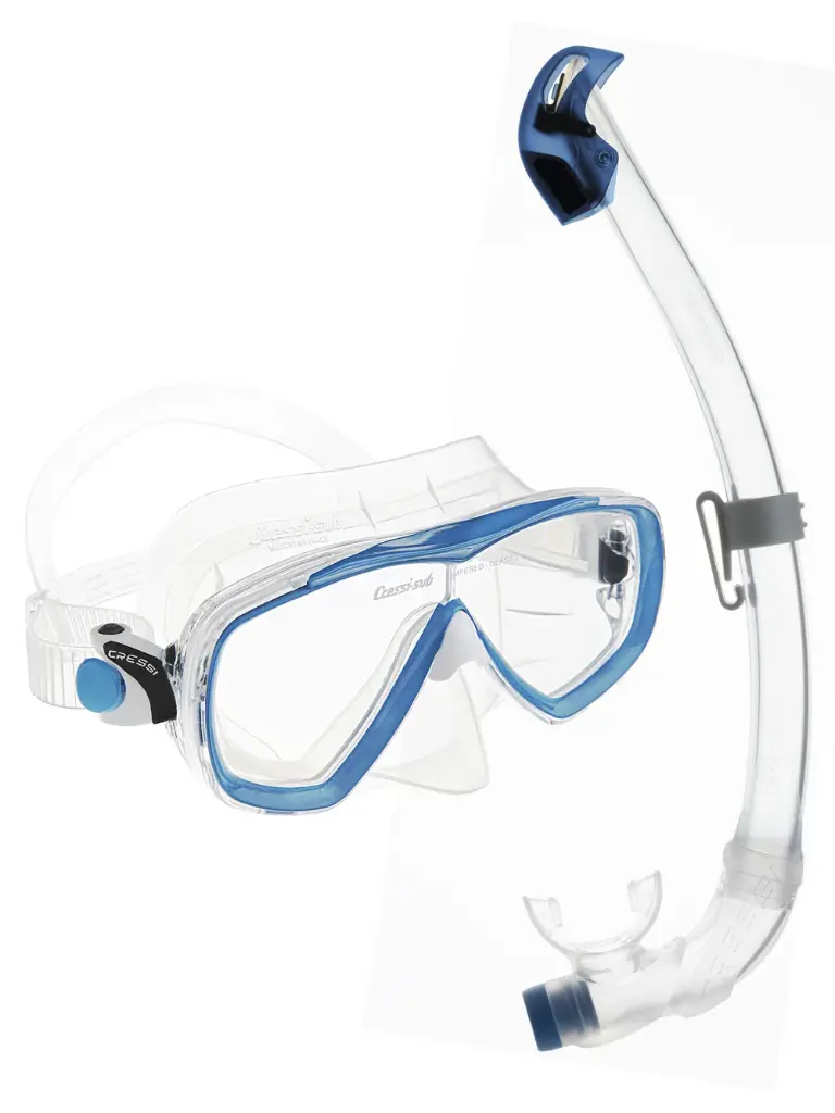 CRESSI ESTRELLA + SEAL DRY COMBO CLEAR/AZURE