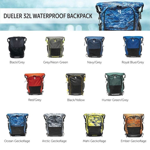 Geckobrands Dueler 32L Waterproof Backpack