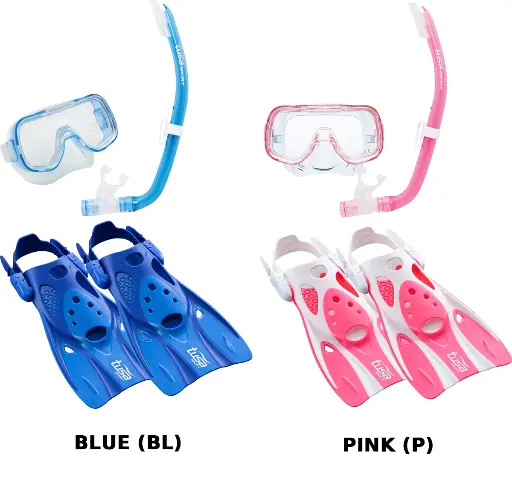 Tusa UP-0201 Mask, Snorkel & Fin  Set 
