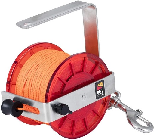 [RE4320] DiveRite PrimaryY 400' Orange Line W/ Shackle Snap Orange 120