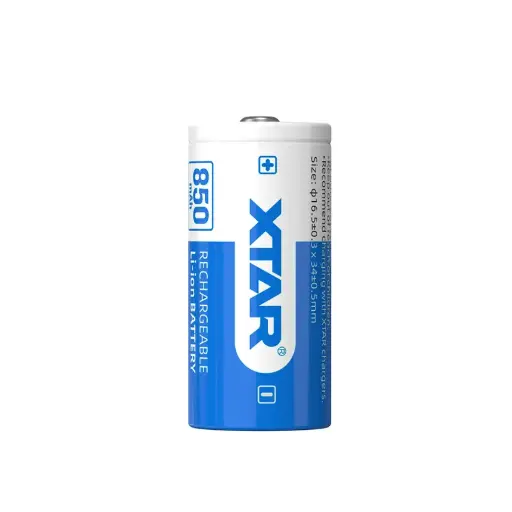 [16340-850] XTAR 16340 850mAh 2.5A Battery