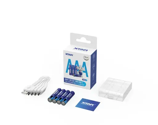 [AAA LR 1300-C] XTAR 4pcs AAA CLR 1300 / 750mAh USB-C battery