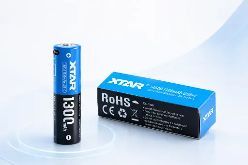 [14500-C] XTAR 14500 1300mAh USB-C Battery